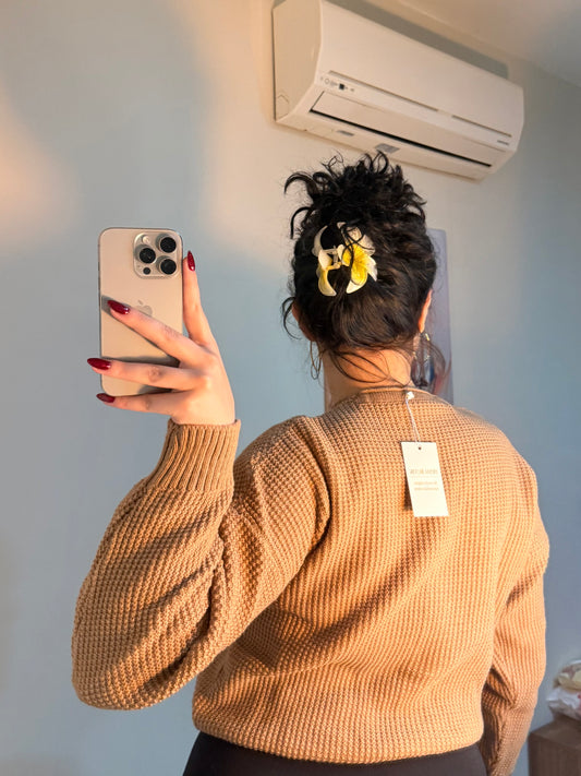 Kalp Nakışlı Triko Hırka