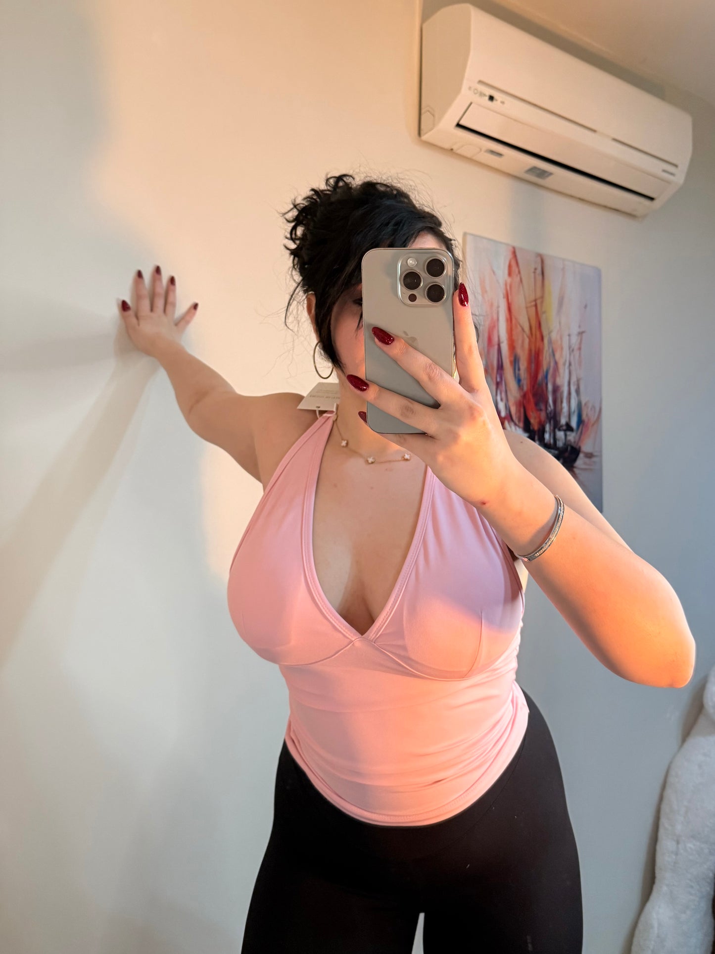 Pembe Destekli Scuba Kadın Büstiyer